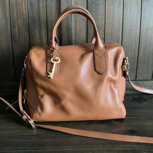 Leather Fossil Satchel